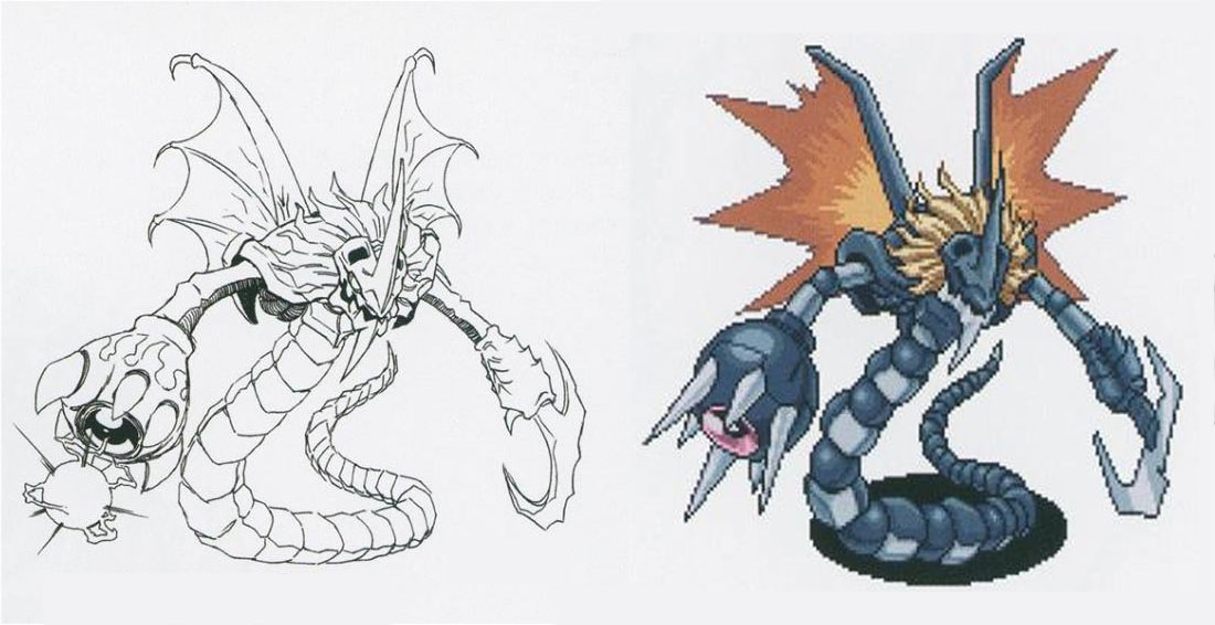 JP_Excelsior's tweet photo. Grimmon, ChaosGrimmon and ExoGrimmon design evolution!!
#Digimon https://t.co/nOPNfblzEb