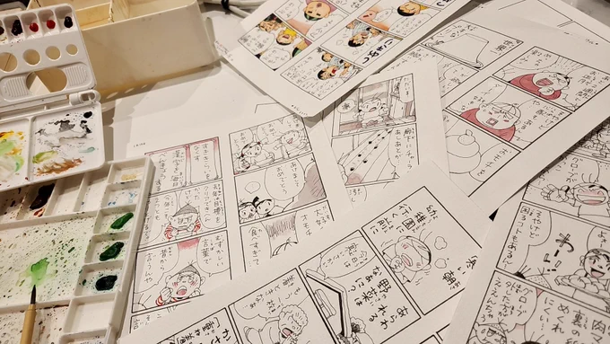 年末年始掲載分の漫画を一気に描きあげることに。これを送れば30日近く自由時間が作れるはず。その時間で漫画でない「絵を描く」つもり。 