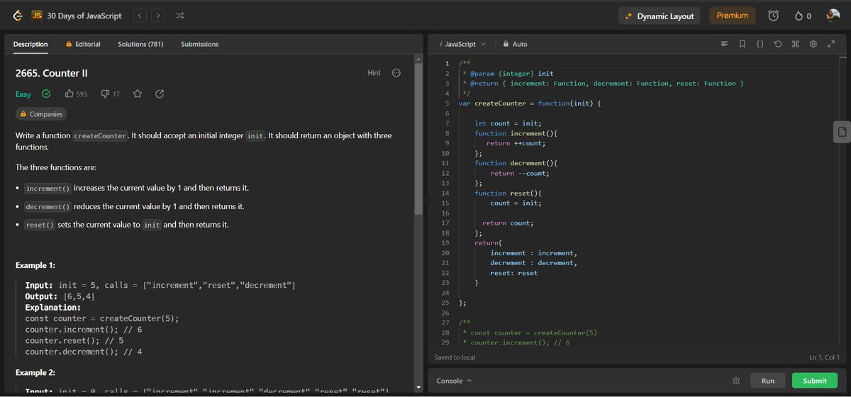 tejasvi_Bihari's tweet photo. Day - 03
30 Days of JavaScript
Problem Number - 2665
Counter II
#30DaysOfCoding
#coding #leetcodechallenge #codingjourney #problemsolving #techcommunity #developerlife #javascriptprogramming #community #webdevelopment https://t.co/OIfqAtirJ0