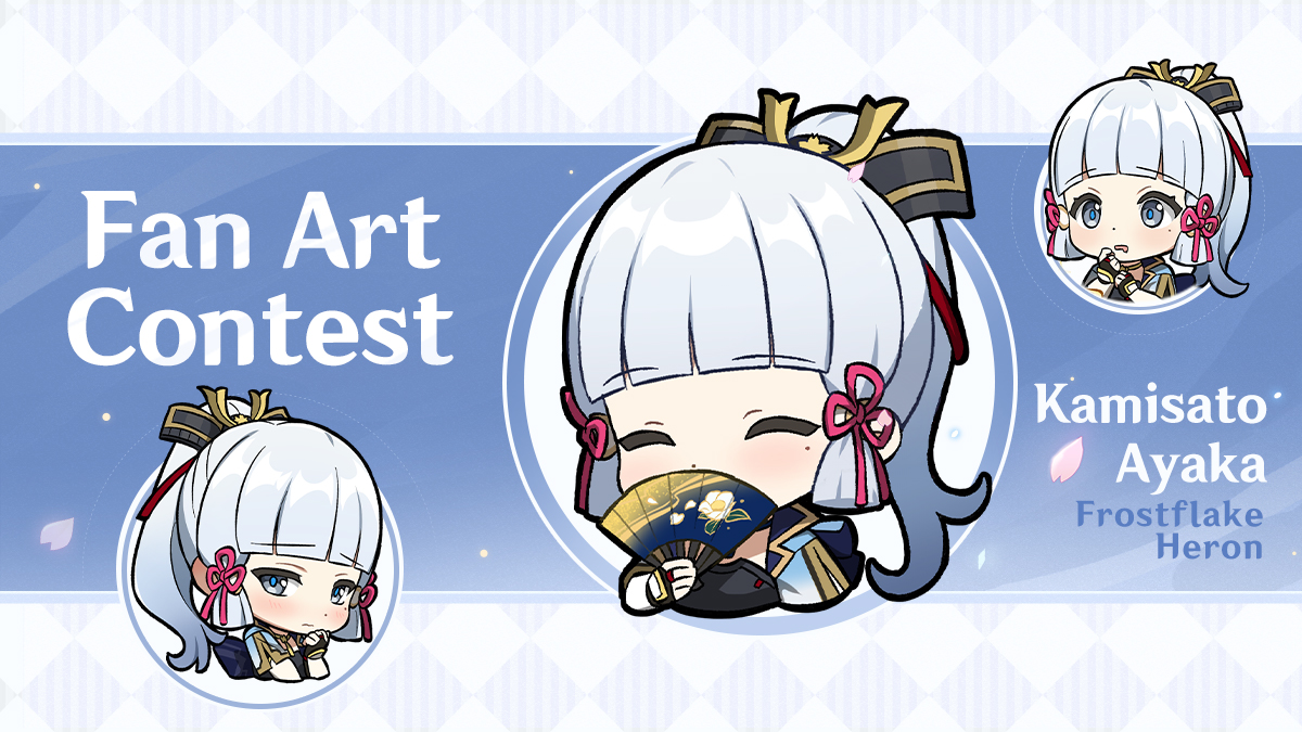 GenshinImpact's tweet image. Prize Giveaway: &quot;Frostflake Heron&quot; Kamisato Ayaka Fan Art Contest

Event Duration
December 11, 2023 – January 1, 2024 23:59 (UTC+8)

View the full notice here &amp;gt;&amp;gt;&amp;gt; hoyo.link/5krfFBAL

#GenshinImpact #KamisatoAyaka