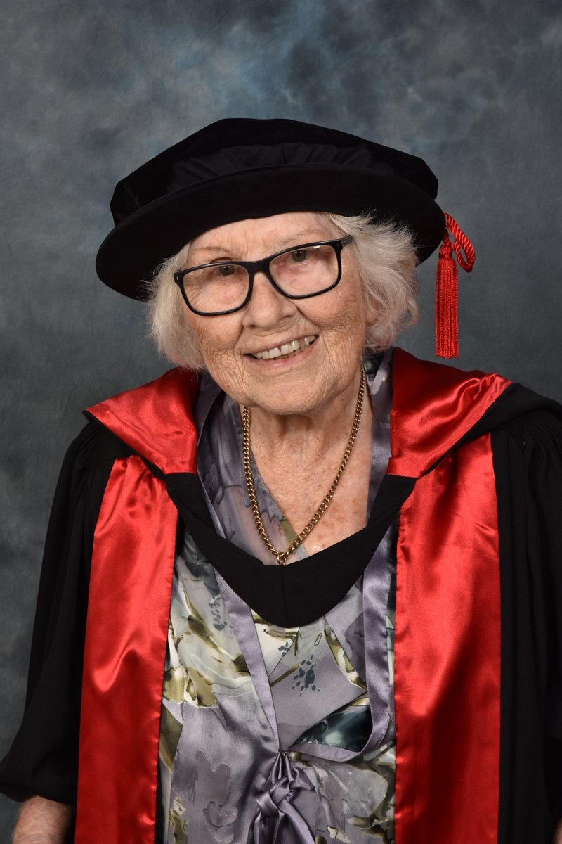 While many people would be well into retirement at the age of 90, Dr Bronwyn Herbert has proved age is just a number.

She has graduated from #UQ after completing a PhD thesis on the generational impacts of homelessness 🎓

Read more: brnw.ch/21wFcbc