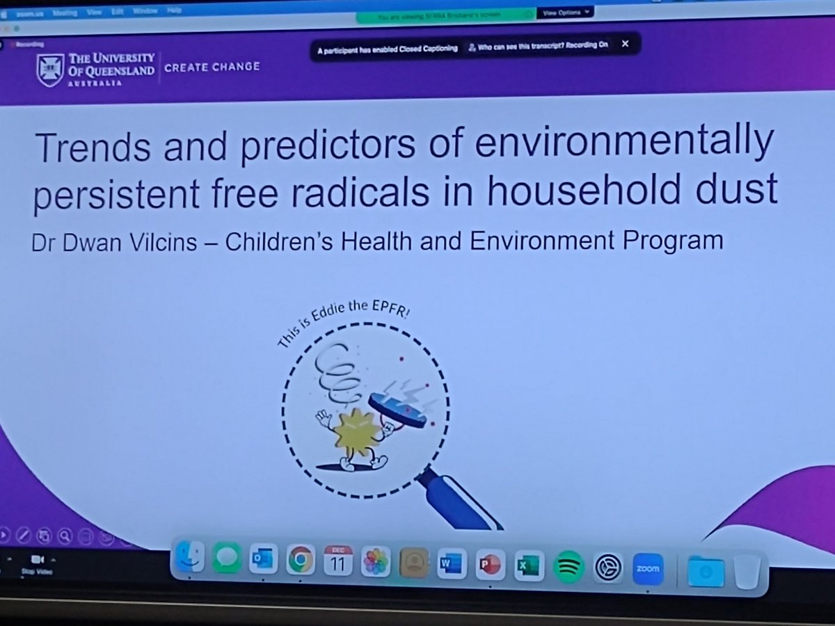 SFRR-Australasia (@sfrraustralasia) on Twitter photo Excellent talk by <a href="/DrDwanVilcins/">Dwan Vilcins</a> on dust radicals in household dust. Great way to wrap up the day! Excellent talk by <a href="/DrDwanVilcins/">Dwan Vilcins</a> on dust radicals in household dust. Great way to wrap up the day!
