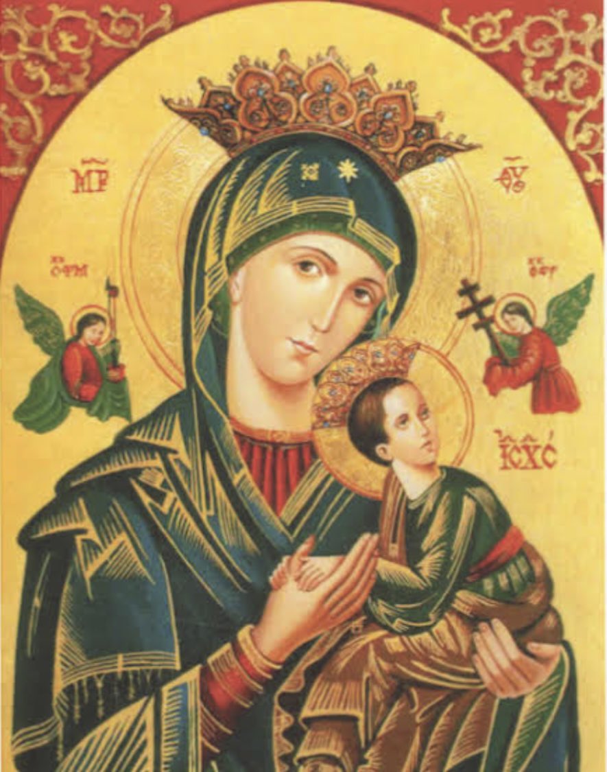 Mother of perpetual help, intercede for me now and always, be my constant and sure aid in times of need, trouble or affliction. Help me always to serve, love and obey your Son, my lord Jesus Christ. Lead me by the hand in this life that I live, that I may not stray from the path…