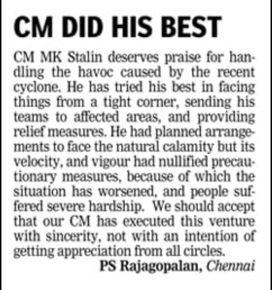 TRBRajaa's tweet image. &quot;CM did his sincere best&quot;
Always on the ground with his people 🙏🏾🌄
@CMOTamilnadu @mkstalin 🙏🏾
#Michaung #ChennaiRains