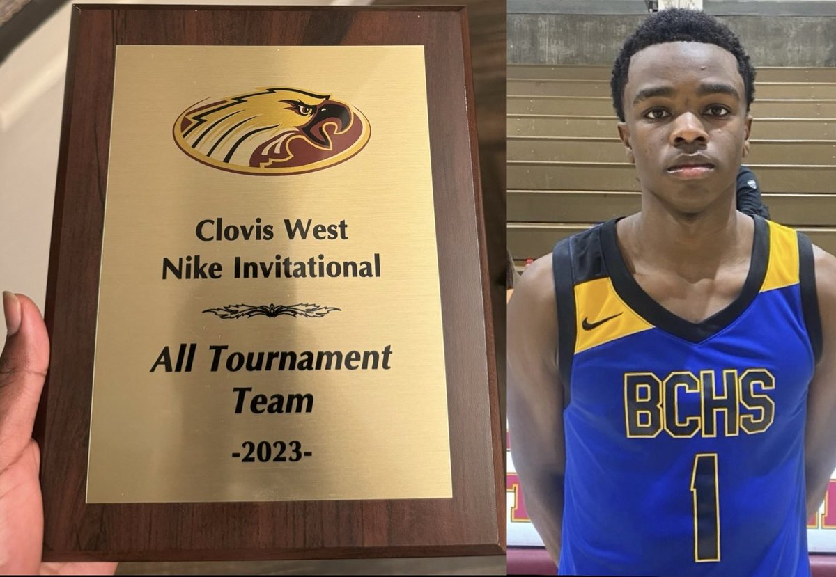 BentleyWaller1's tweet photo. Thankful to be selected All Tournament in the Clovis West Nike Invitational tournament averaging 24.3ppg @bchsmbb https://t.co/YT5GGpmB4n