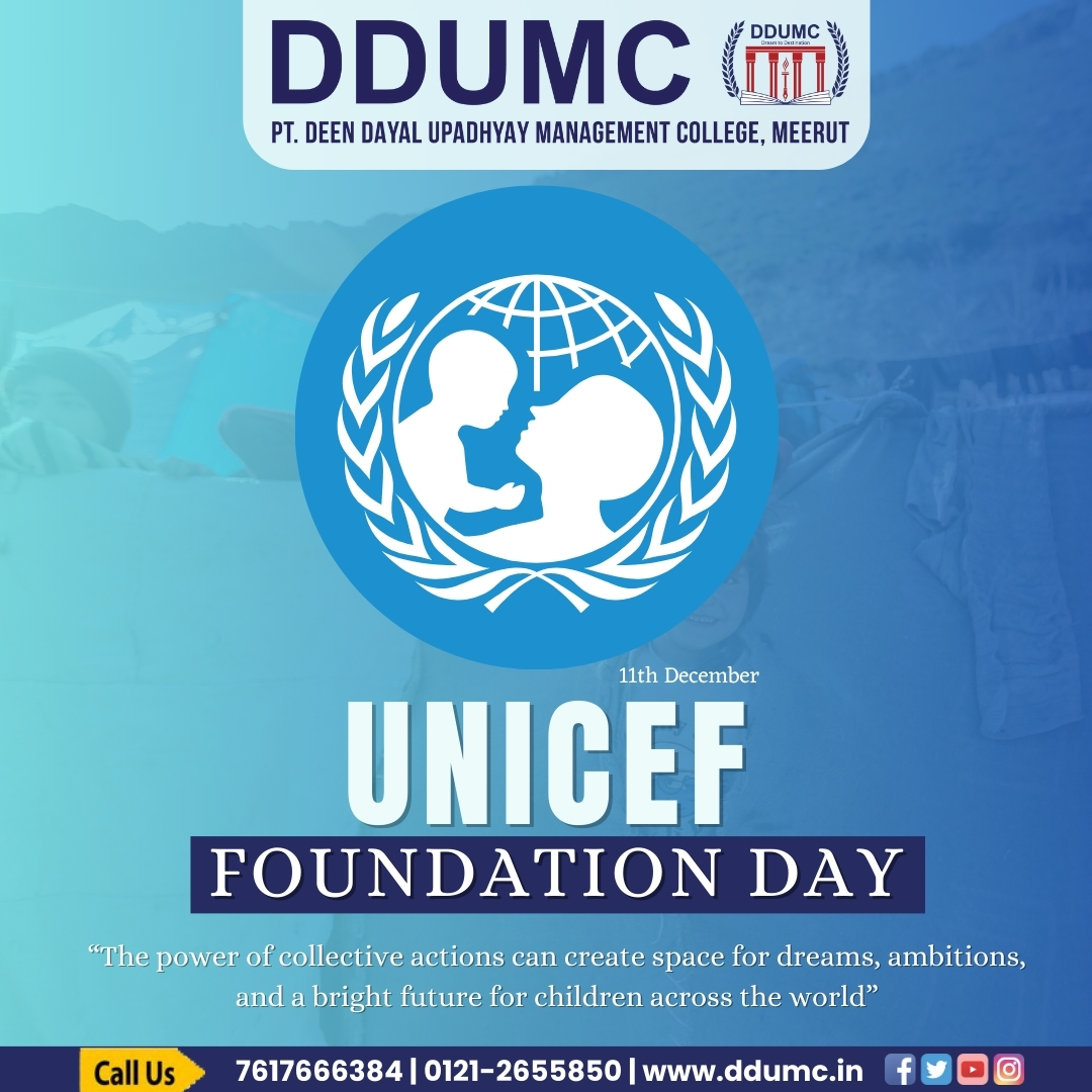 December 11 is celebrated as UNICEF Foundation Day each year to mark the establishment of the United Nations Children’s Fund which works for the welfare of children worldwide. 
#UNICEF #ddumc #TogetherforChildren #UNICEFDay #children