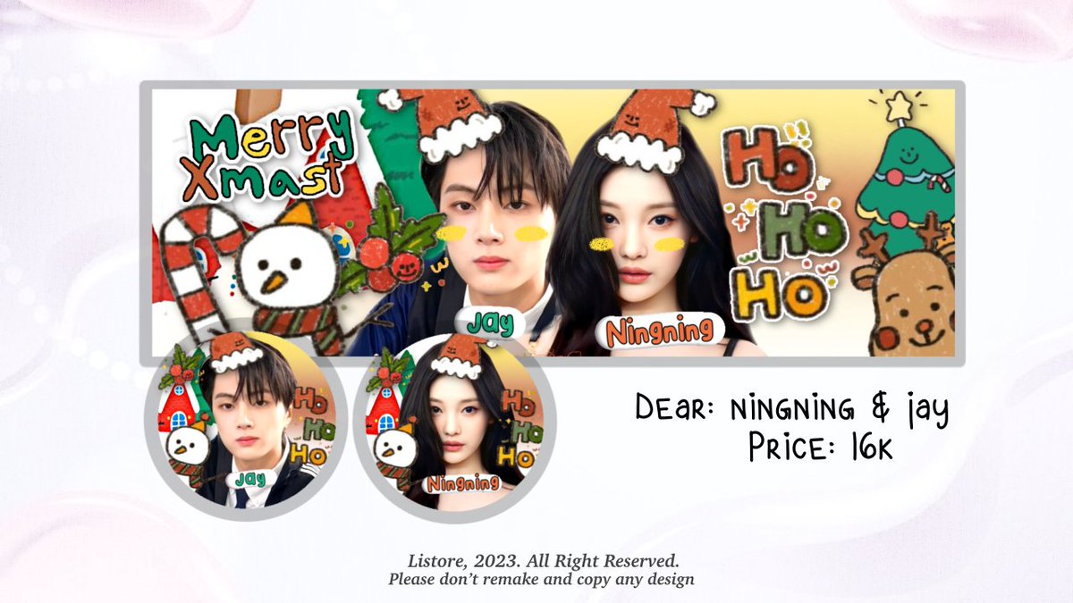 cbuih's tweet image. — help rt please, thank you guys! ♡

Haloo guys!  Kali ini aku bawa layout ready stock couple untuk natal (karina &amp;amp; jeno; jennie &amp;amp; taehyung; ningning &amp;amp; jay) free retext yaap. . . Yang mau req bisa bgt, bisa dm aku yaa! Payment via QRIS, ayo jajan🤍🐇

{ #zonaba #zonauang }