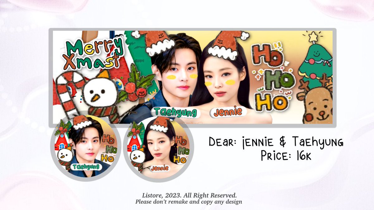 cbuih's tweet image. — help rt please, thank you guys! ♡

Haloo guys!  Kali ini aku bawa layout ready stock couple untuk natal (karina &amp;amp; jeno; jennie &amp;amp; taehyung; ningning &amp;amp; jay) free retext yaap. . . Yang mau req bisa bgt, bisa dm aku yaa! Payment via QRIS, ayo jajan🤍🐇

{ #zonaba #zonauang }