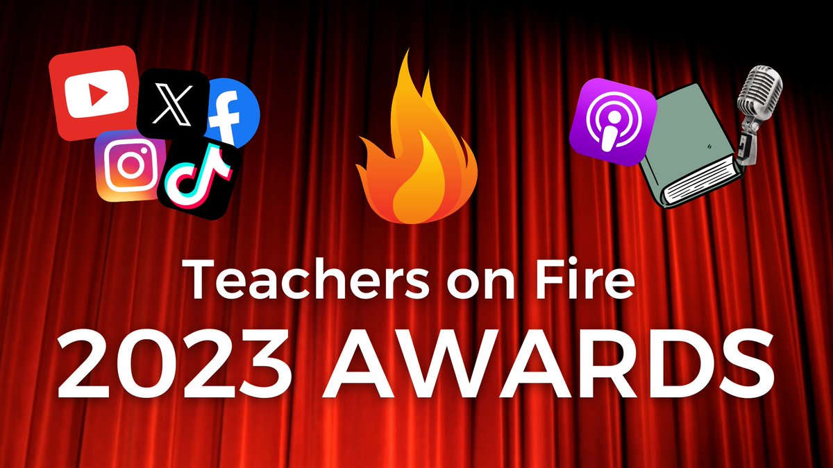 The 2022 edition of the Teachers on Fire Awards was a big success. Now they're BACK. Who sparked your thinking and ignited your professional practice this year? 🔥 Cast your vote for the education voices that made a difference in 2023. VOTE NOW ➡️ forms.gle/95qvHEce3vhy1z…