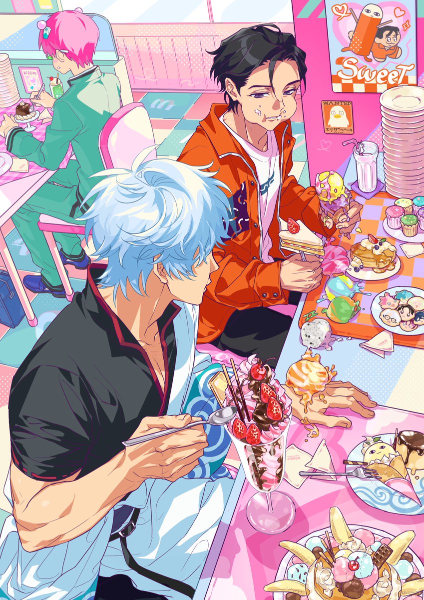 #カリスマファンアート 
#銀魂
#斉木楠雄のΨ難
🍧🍨🍦🍰🧁🍮 (제목:떵🐶정모)