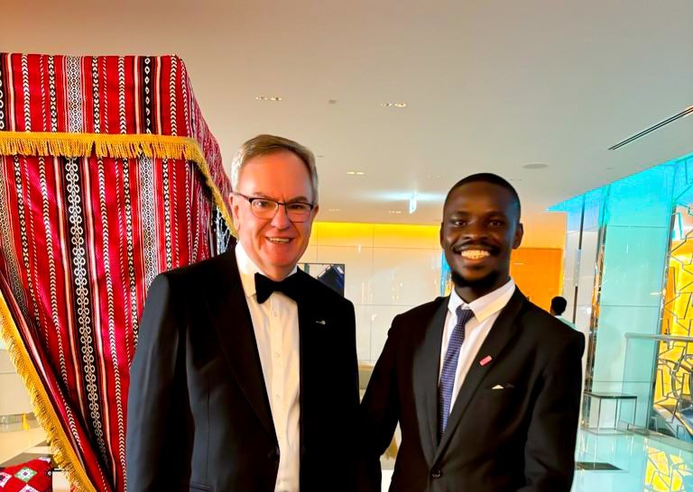 It was a great honor meeting the Rotary International <a href="/Rotary/">Rotary International</a> President, Gordon McInally as part of #RotaryAtCOP28 delegation. 

The Rotary's global community stands united, committed to fostering positive change and building a greener, more resilient world.

#COP28 #COP28UAE