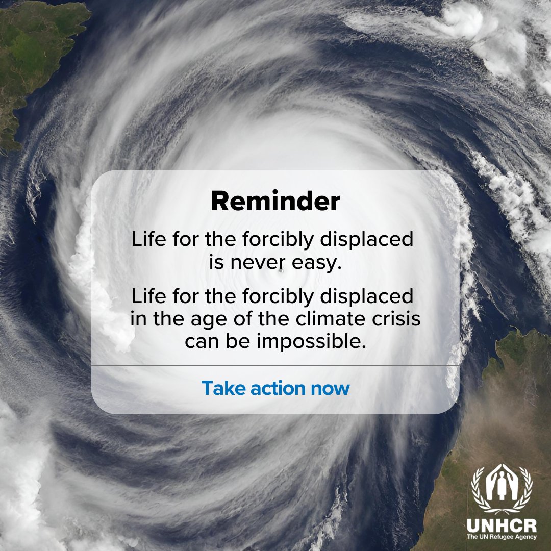 As #COP28 comes to an end, a reminder:

Life for the forcibly displaced is never easy.

Life for the forcibly displaced in the age of climate crisis can be impossible.