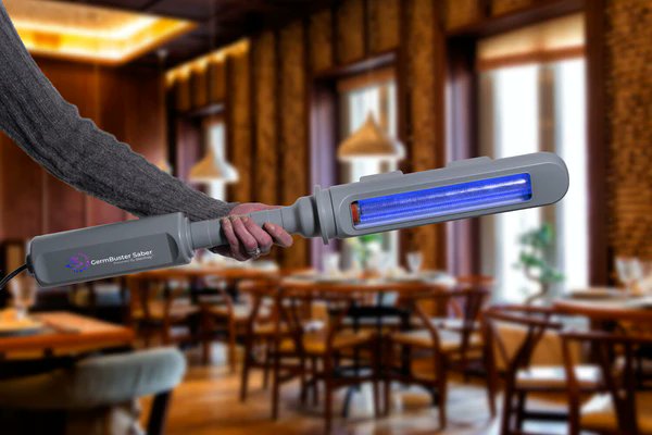 NukitToBeSure's tweet photo. Ok so if not the Nukit Torch what Far-UVC device? As we often mention- the @beaconlightco uses a great, well-tested Ushio emitter at a great price. There may be other solid products, but without testing by a trusted third party, there's no way to verify they are safe. That has to become something consumers demand. "Trust me bro" or "we tested it ourselves" doesn't cut it for UVC exposure.
Why not the  "Germbuster Sabre"? 
Because it's horribly unsafe, and any "Far-UVC advocate" who uses one, or advises buying one, is dangerously ignorant.