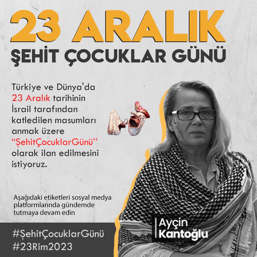 Çocukların düşmanlık edilerek öldürüldüğü bir Dünya!
#23Rim2023 
#SehitCocuklarGunu #ŞehitÇocuklarGünü