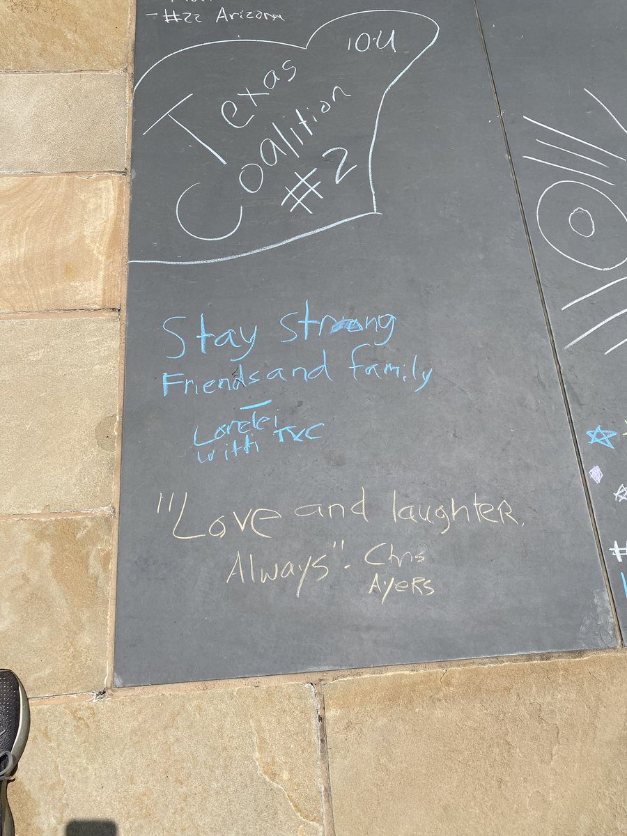 JoshLavene's tweet photo. @DamanMills My daughter and I left Chris‘s message at the Oklahoma City Memorial. He was a wonderful human and my daughter thought the world of him (and his cat). https://t.co/NQNhpbujZC