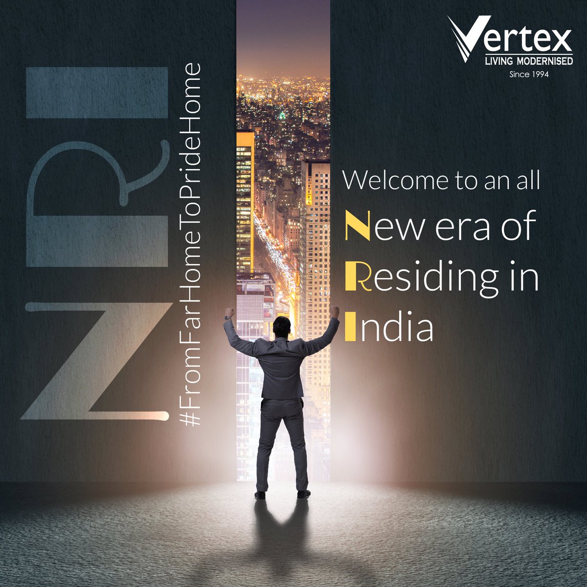 🏡 Immerse in India's New Era of Evocative Luxurious Living! 🌟 Discover curated residences for NRIs by Vertex Homes. 

To know more, click on: bit.ly/3WbyH6f or you can reach us at  040 4849 9999.

#VertexHomes #NRIHomes #LuxuryLiving #DreamHome #OpulentResidences