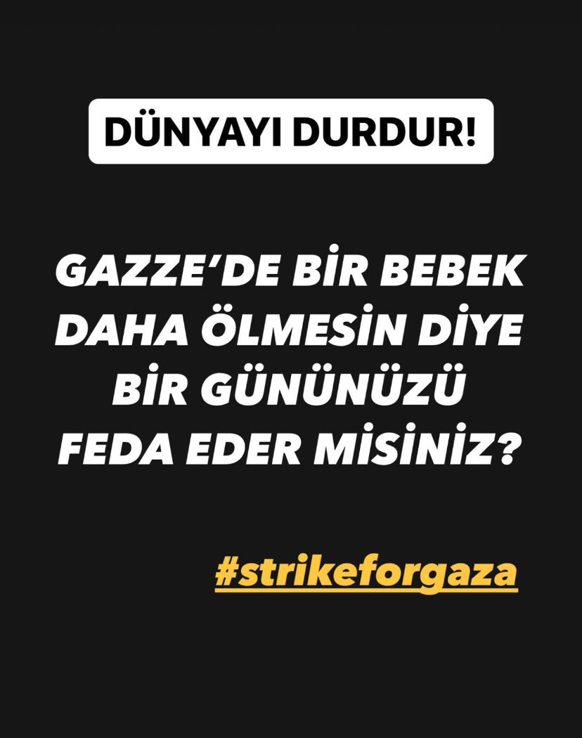 KÜRESEL GREV KARDEŞLİN İÇİN BİR GÜNÜNÜ FEDAT ET