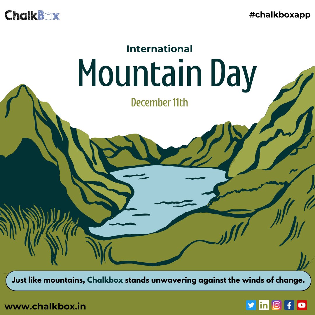 chalkboxapp's tweet photo. Chalkbox pledges to conserve mountains of knowledge, ensuring sustainability becomes our shared summit. Just as we scale heights in our services. 
let us preserve the sanctity of mountains, securing their enduring beauty for generations to come.
#internationalmountainday https://t.co/IgywbigaJE