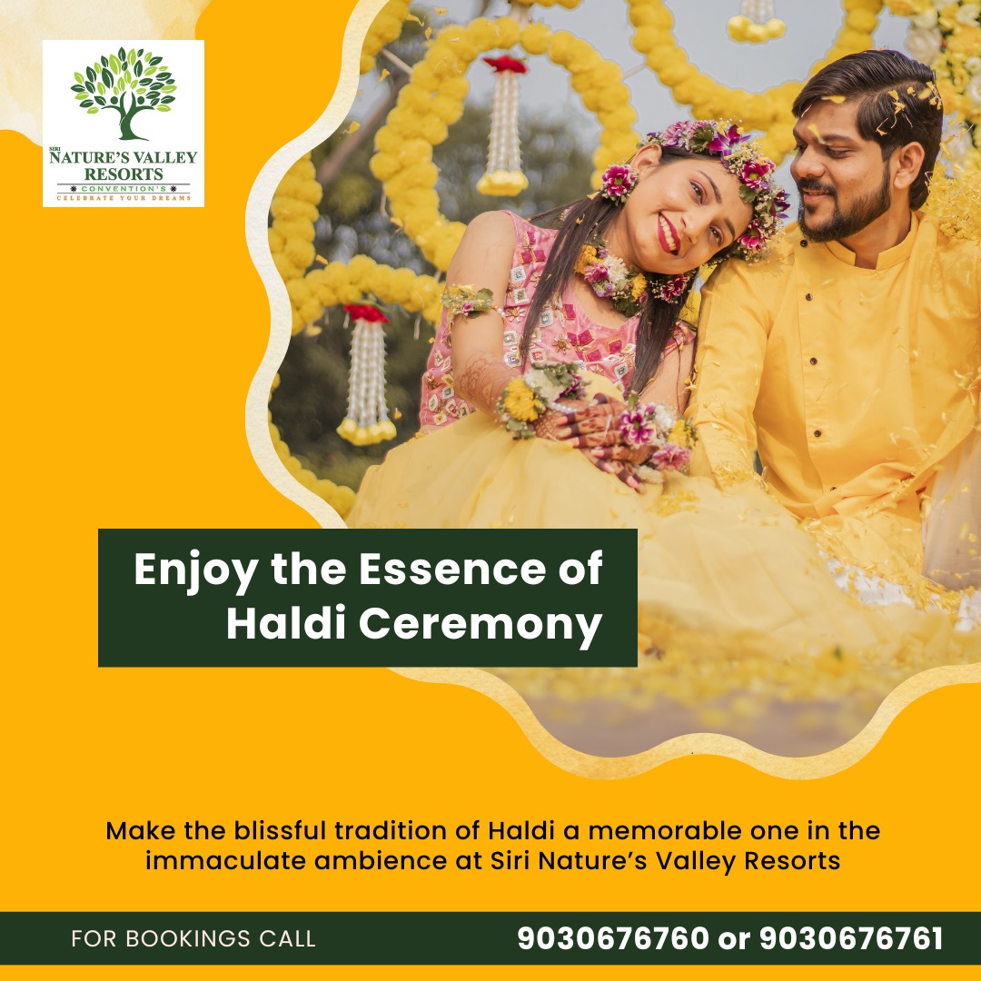 'Amidst the golden hues of haldi, we celebrate the union of hearts, blending tradition with the warmth of family ties, as Siri Nature itself rejoices in the embrace of love.' #SiriNatureCelebration #HaldiHuesOfLove #FamilyBondingInNature #GoldenMomentsInSiri