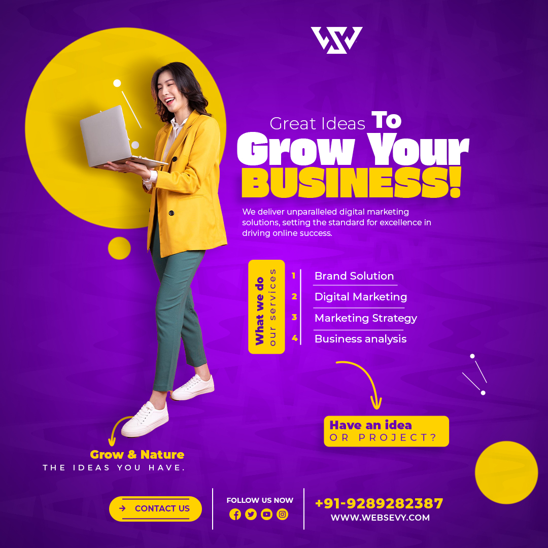 WebSevy's tweet image. 🚀 With these excellent business growth ideas, you can unlock the key to success! 🌱
💡 Let's build the way to success together!
#digitalmarketingservices #webdesigningservices #webdevelopment #webdesignanddevelopment #mediamarketingservices #appdevelopmentservices #viral