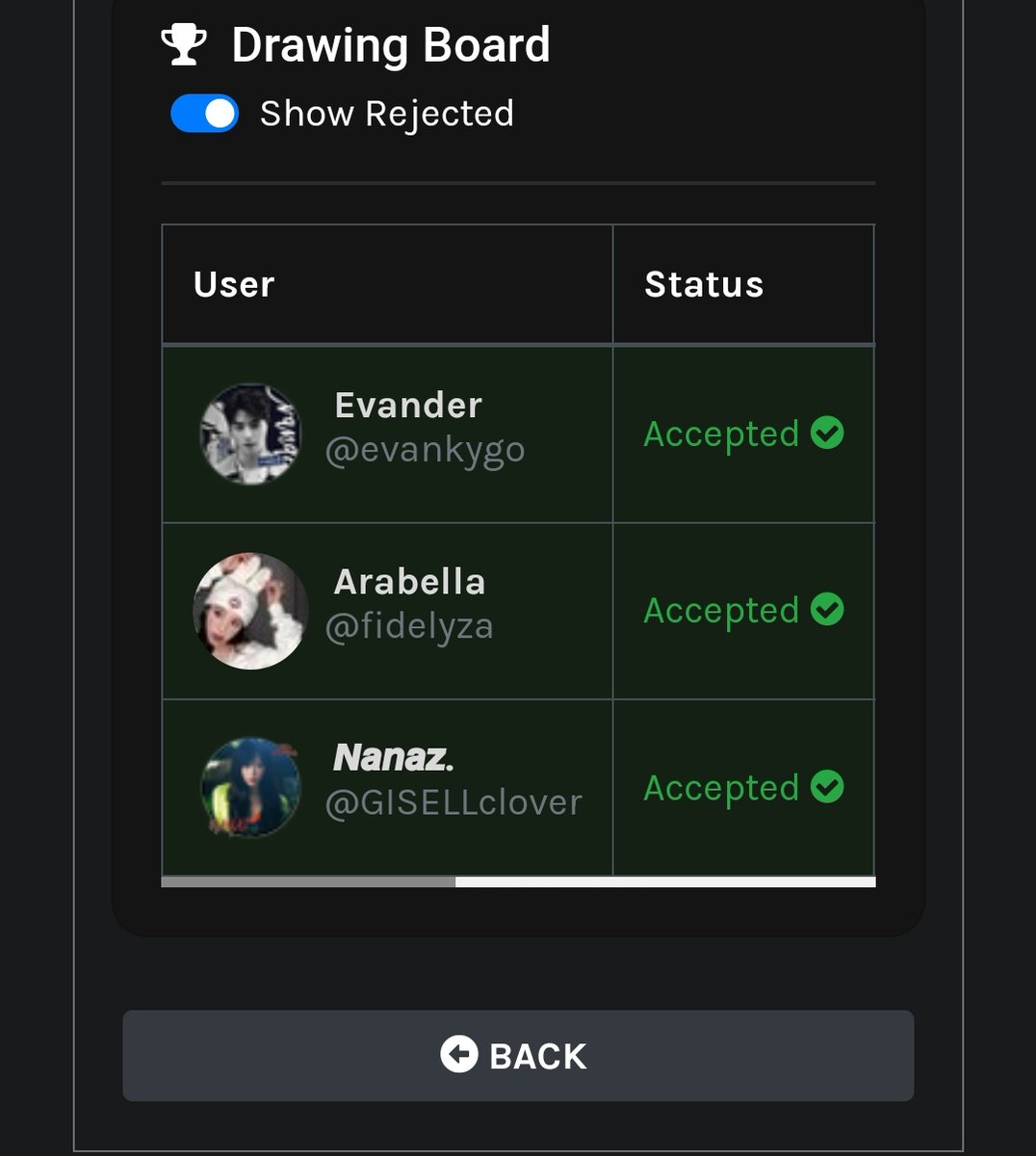 BLACKCLOVERclsd's tweet photo. Congratulations @evankygo @fidelyza @GISELLclover 🥳🥳🥳🥳🥳
Claim 24/7 jam silahkan DM @leannagratia https://t.co/2kC6JstQYe