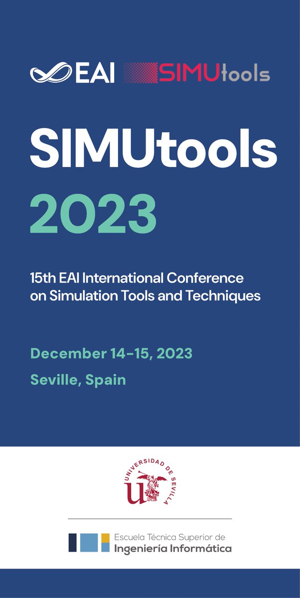 Simutools2023's tweet image. Three days left! The full program of the conference is described at simutools.eai-conferences.org/2023/full-prog….