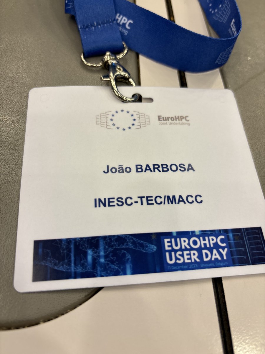 📍 Today, our researcher João Barbosa is in Brussels to participate in the #EuroHPCUserDay, an opportunity to bring together users from across Europe and deepen our knowledge of the capabilities offered by the @EuroHPC_JU. 🔜 Stay tuned for more information!
