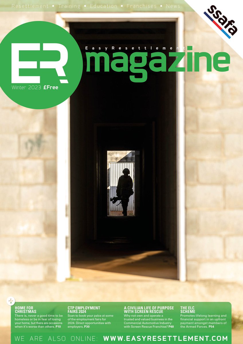 You can now read the Winter issue of Easy Resettlement online at easyresettlement.com/magazine where you will be able to find various #employment and #training opportunities for #serviceleavers and #veterans 
#britisharmy #britisharmedforces #royalairforce #royalnavy #royalmarines