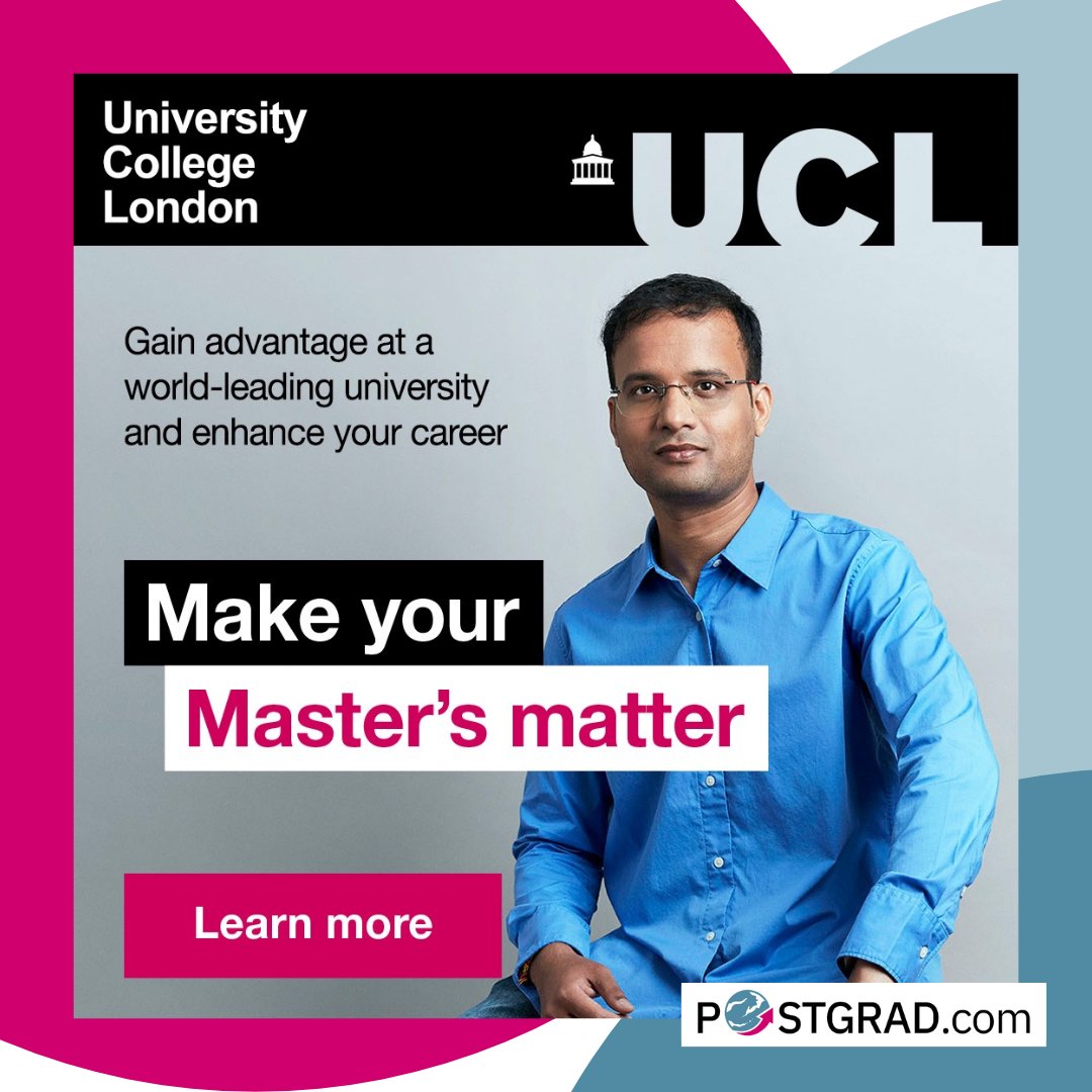 Gain knowledge. Gain advantage. Make your Master’s matter. 

Study at @ucl, the ninth best university on the planet and The Times and The Sunday Times University of the Year 2024.  

tinyurl.com/bdzh5x67
#UCLMastersMatter