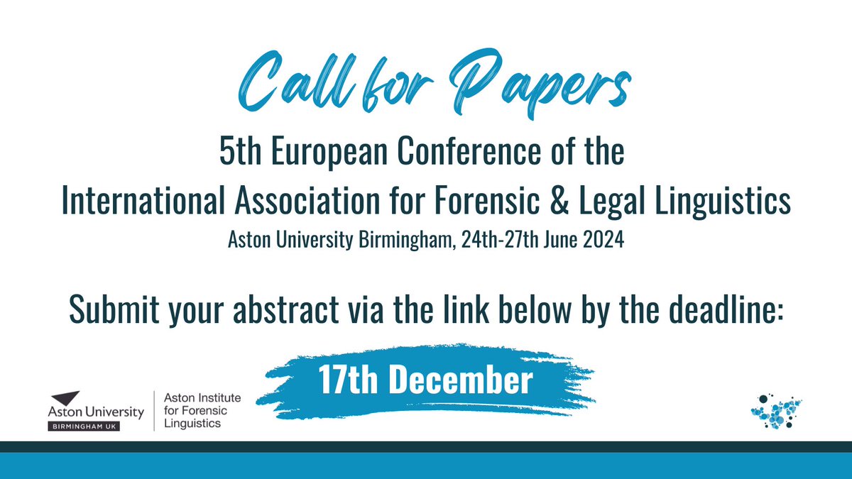 Reminder: the deadline for abstracts for the 5th European conference of the <a href="/_IAFLL/">IAFLL</a> is this Sunday, 17th December 2023. More information and submission link: easychair.org/cfp/IAFLL2024