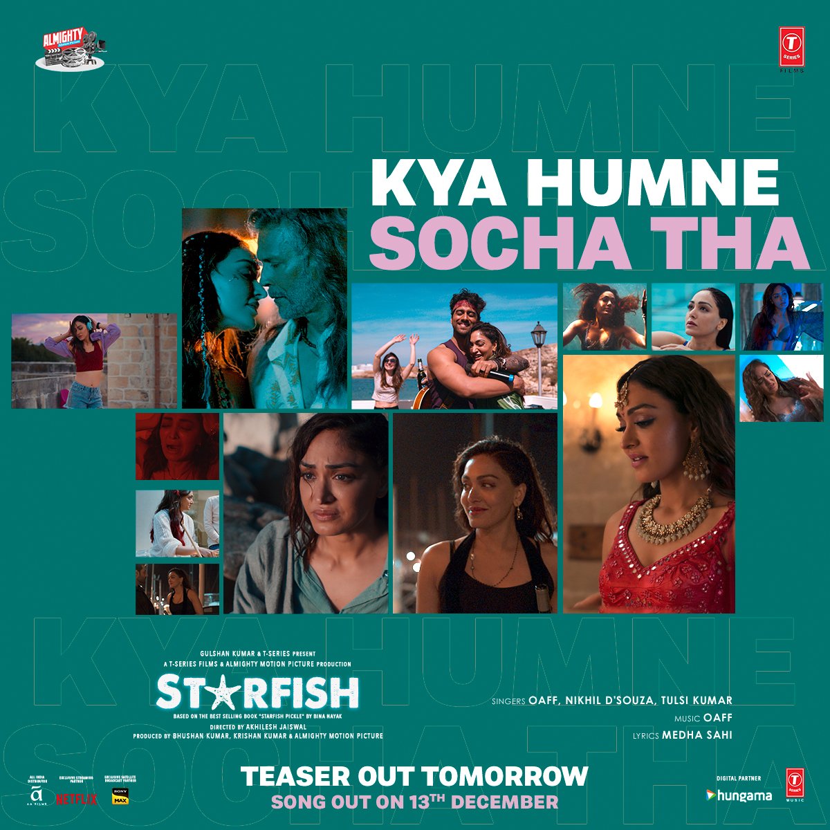 . #KyaHumneSochaTha whispers in the language of acceptance. 🎶💓 Teaser Out Tomorrow Song out on 13th December #Starfish @milindrunning @KhushaliKumar @itsEhanBhat @tusharrkhanna #BhushanKumar #KrishanKumar @akhil2jaiswal #BinaNayak @AlmightyMotion #ShivChanana
