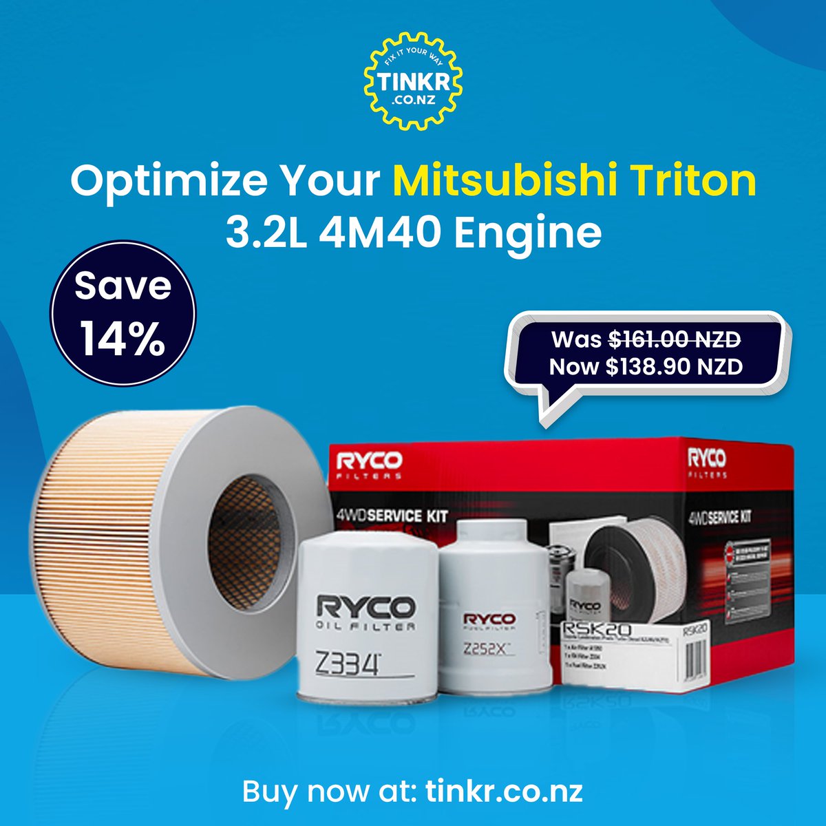 Ensure peak performance and longevity for your vehicle.

Get it now at Tinkr-tinkr.co.nz

#MitsubishiTriton #ServiceKit #AutomotiveMaintenance #spareparts #newzealandcars #caraccessory #brakesystem #automobileparts #newzealand #aucklandnz