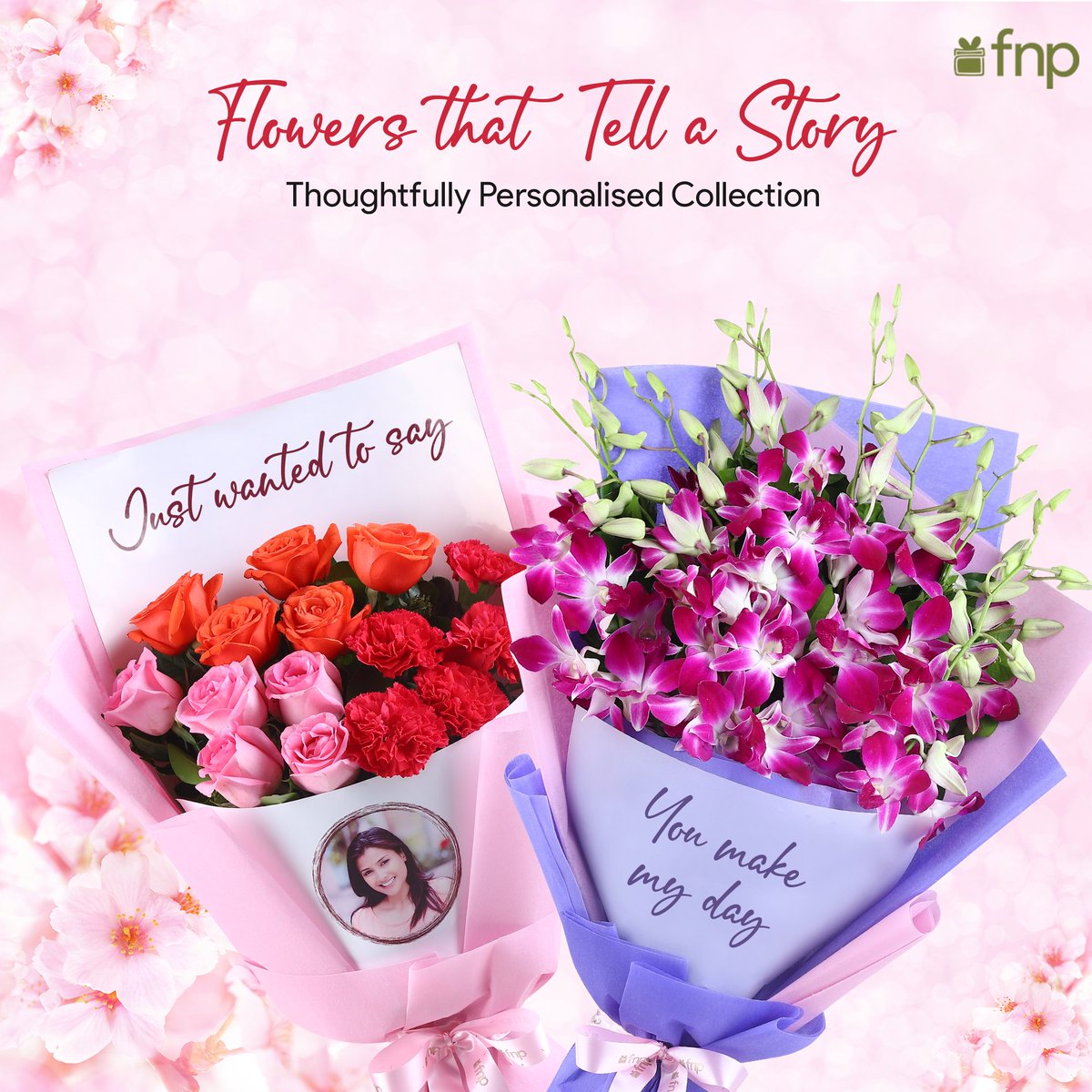 Thoughtful personalized collection of flowers from FNP!🩷 #FNP #NewFlowers #PersonalisedFlowers #NewLaunch