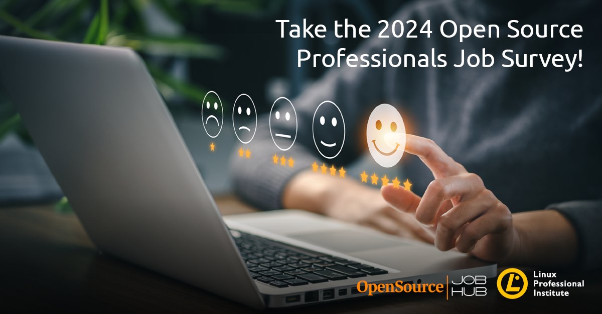 Working in #FOSS? Let hiring organizations know what's important to your career satisfaction in the 2024 Open Source Professionals Job Survey from <a href="/OSJobHub/">Open Source JobHub</a> and <a href="/LPIConnect/">Linux Professional Institute (LPI)</a>!

Help create opportunities that fit your needs: lpi.org/0f3i

#tech #OpenSource #LPI #OSJobHub