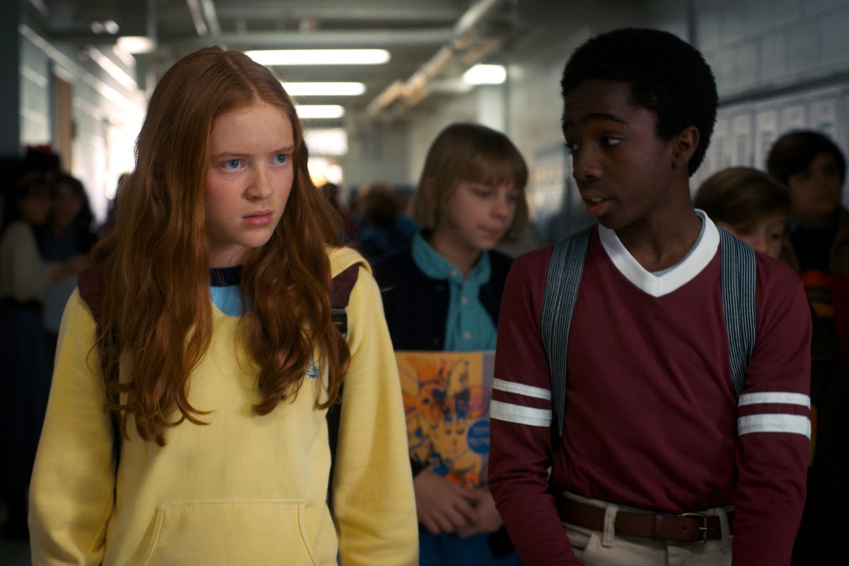 Sadie Sink says she has a bond with her Stranger Things co-stars. 'The bond... you can’t describe it. We’ve grown up together in this really unique situation and we’ve always had each other to lean on and talk to. We understand each other in a different way.' #sadiesink