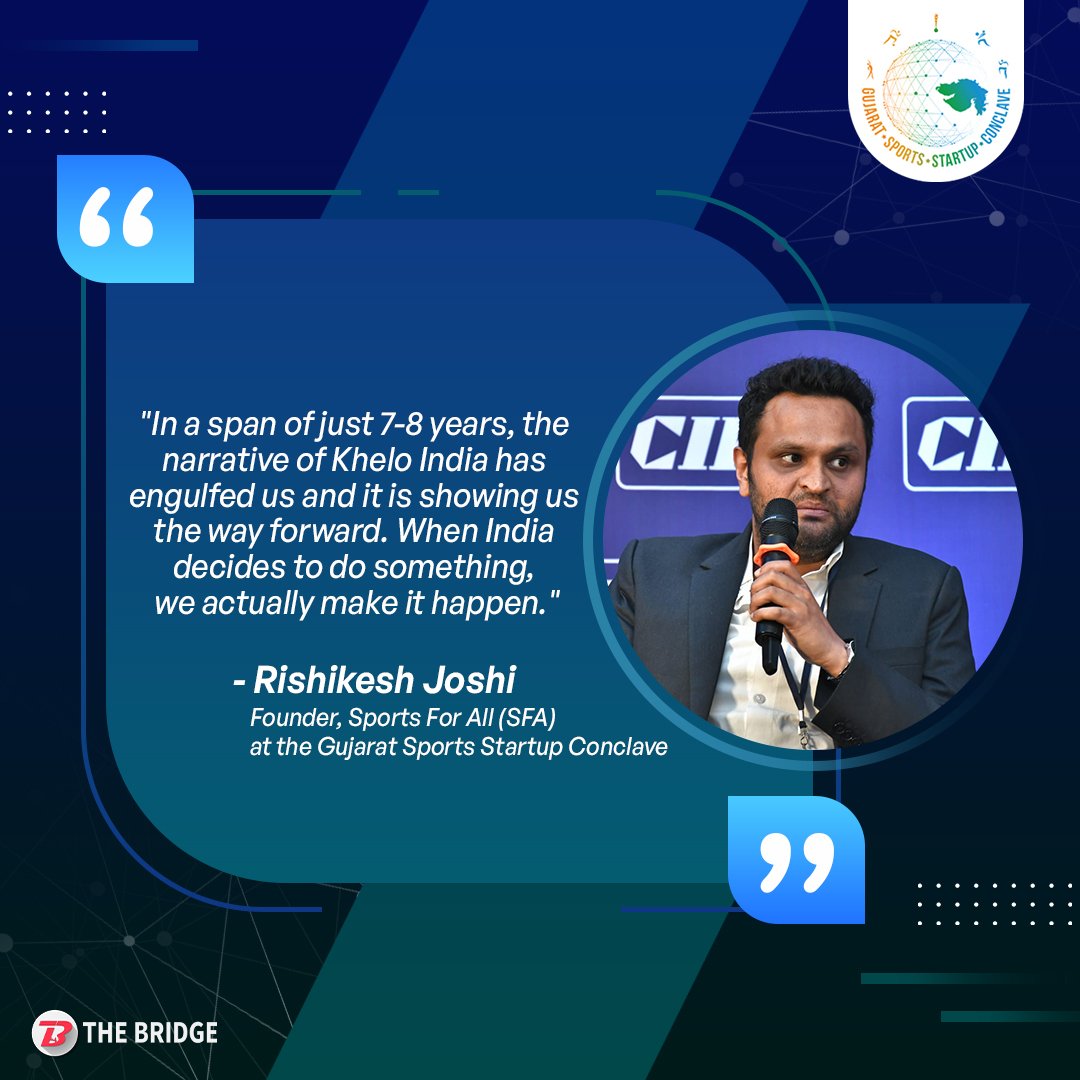 The Bridge (@the_bridge_in) on Twitter photo Rishikesh Joshi, Founder of Sports For All (SFA), speaks about the growth of Sports industry in the last few years and what is the way forward!
<a href="/rishi3303/">Rishikesh Joshi</a> <a href="/sfanow/">Sports For All</a> <a href="/GSSConclave/">Gujarat Sports Startup Conclave</a>
#GujaratSportsStartupConclave #VibrantGujarat #SportsIndia #SportsStartup Rishikesh Joshi, Founder of Sports For All (SFA), speaks about the growth of Sports industry in the last few years and what is the way forward!
<a href="/rishi3303/">Rishikesh Joshi</a> <a href="/sfanow/">Sports For All</a> <a href="/GSSConclave/">Gujarat Sports Startup Conclave</a>
#GujaratSportsStartupConclave #VibrantGujarat #SportsIndia #SportsStartup