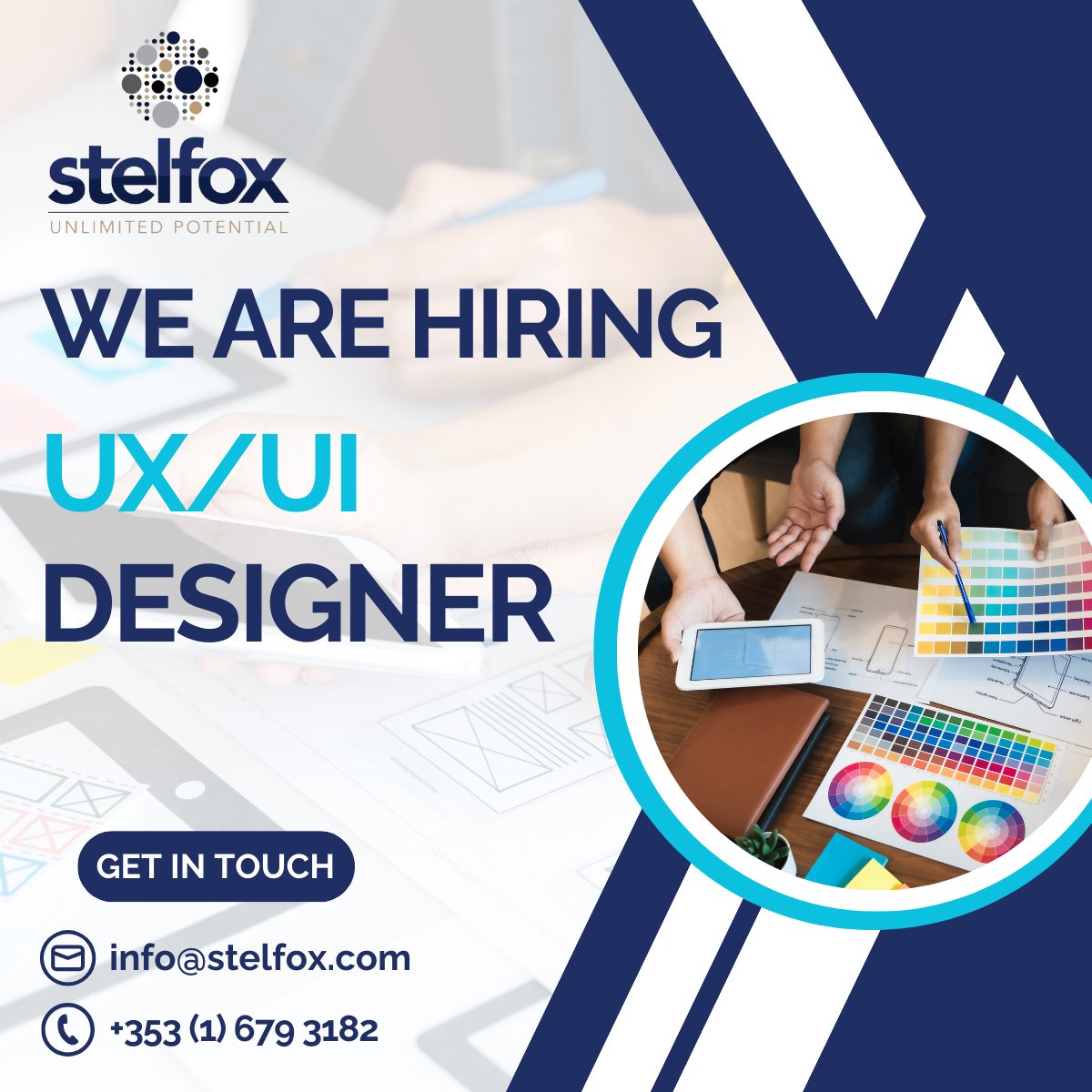 Stelfox IT Recruitment (@stelfoxgroup) on Twitter photo If you're passionate about creating visually stunning and user-friendly experiences, we want to hear from you! Email info@stelfox.com or phone +353 (1) 679 3182.
#UIUXDesign #DesignInTech #UserExperience #UserInterface #DigitalDesign #UIUXDesigner #CreativeDesign #UIUXCommunity If you're passionate about creating visually stunning and user-friendly experiences, we want to hear from you! Email info@stelfox.com or phone +353 (1) 679 3182.
#UIUXDesign #DesignInTech #UserExperience #UserInterface #DigitalDesign #UIUXDesigner #CreativeDesign #UIUXCommunity