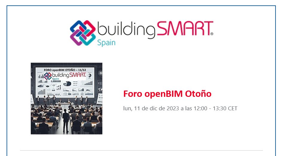 📢@DigiChecks is at the #openBIMAutumnForum, an event for @buildingSMARTsp members, where new initiatives related to openBIM will be showcased 🙋#IgnacioRincón from @ConstruccionFcc, will host the session 'DigiChecks: new digital framework for managing building permits'