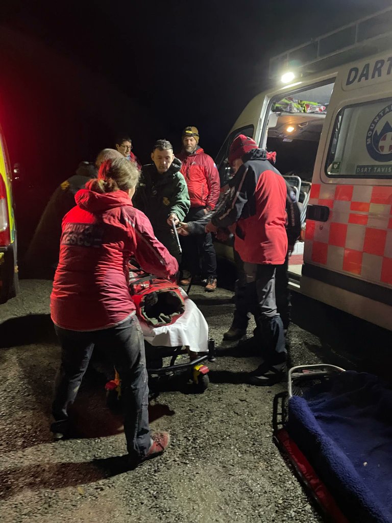 Team called to assist @ @GawtonDH at Gawton near #BereAlston. A 16 year old downhill race competitor had hit a tree, been catapulted down a slope and sustained head trauma and neck/back injuries. He was immobilised in a vacuum mattress and stretchered/handed over to paramedics.