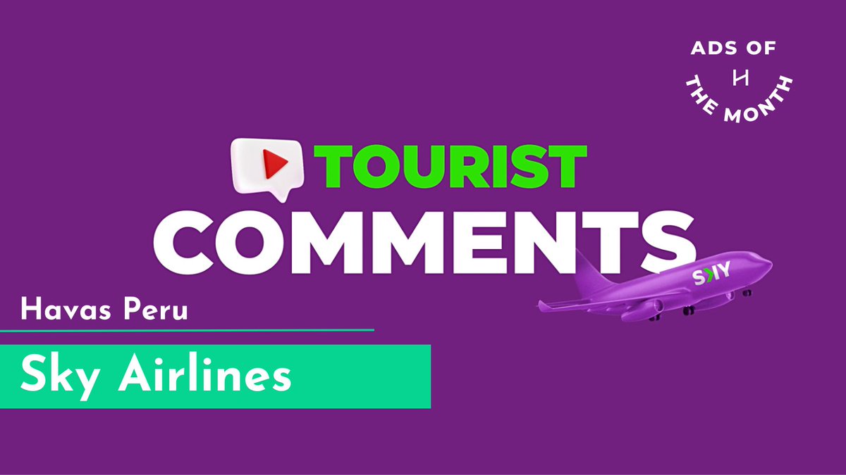 Havas Peru – Sky Airlines – Tourist Comments is our fifth ad in this 'Ads of the Month' series! Click the link to watch the story and find out what Erh Ray had to say about it: linkedin.com/feed/update/ur… #adsofthemonth #creativity #meaningfulwork #Airlines #Travel #Tourism