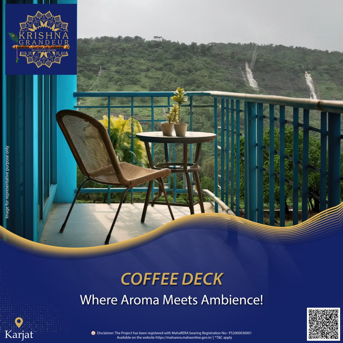 GrandeurKrishna's tweet image. Breathe in the aroma, soak in the scenery, and savor the richness of each sip on our delightful coffee deck.

#KrishnaGrandeur #CoffeeDeck #BrewsAndViews #DeckedInDelight #Amenities #AmazingViews #Karjat #DreamHome #Lifestyle #Nature