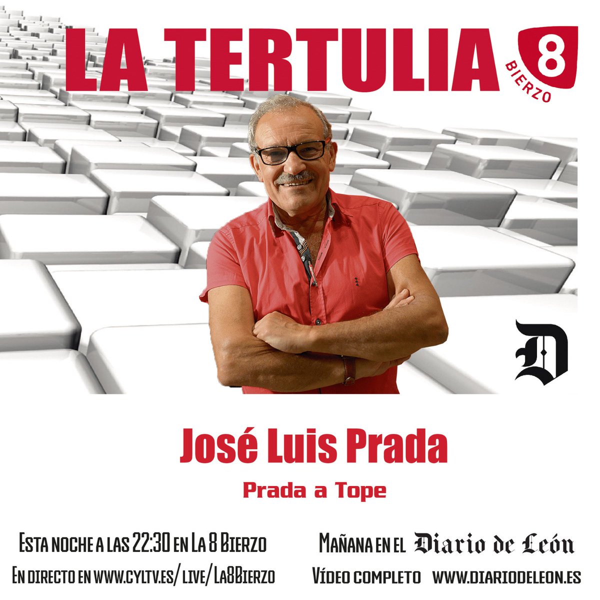 🖥#LaTertulia

🗓 Hoy lunes 11 de diciembre

🕥 22:30h

👉 José Luis Prada, Prada a Tope

📎 Hoy, en colaboración con @diariodeleon, entrevistamos a José Luis Prada @PRADAATOPE, para hablar de la situación económica y social de la comarca.