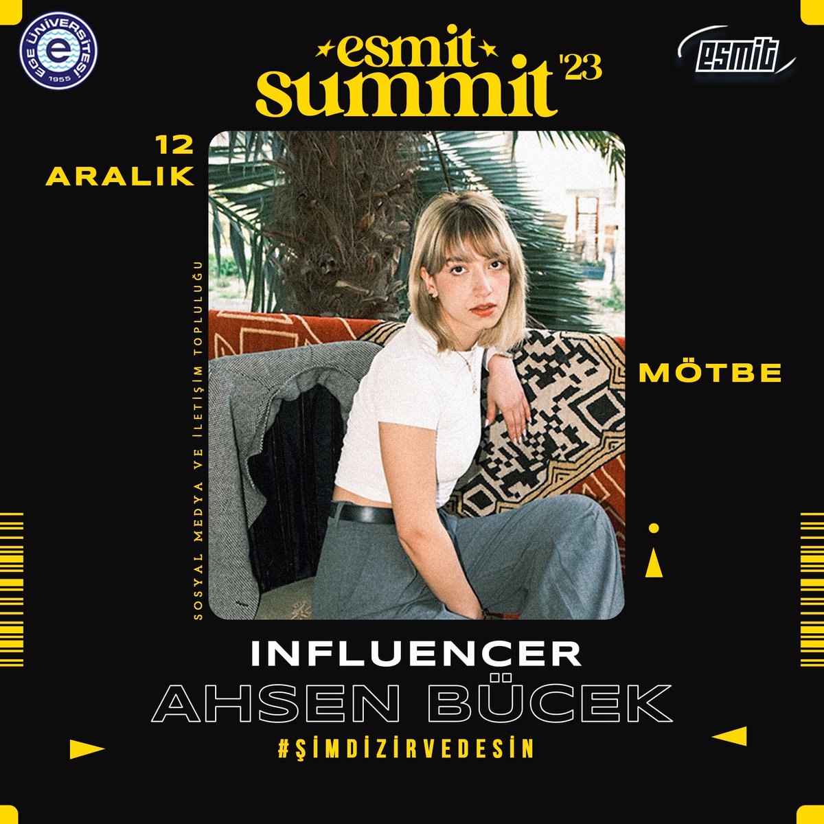 “İlkelerimizin Işığında Fark Yaratmak” mottosuyla çıktığımız bu yolculukta ikinci perde şimdi açılıyor! 👀

ESMİT SUMMIT ‘23 ‘ün ilk konuğu, hepimizin yakından tanıdığı influencer Ahsen Bücek! 

Sakın unutma, #ŞimdiZirvedesin 🧿