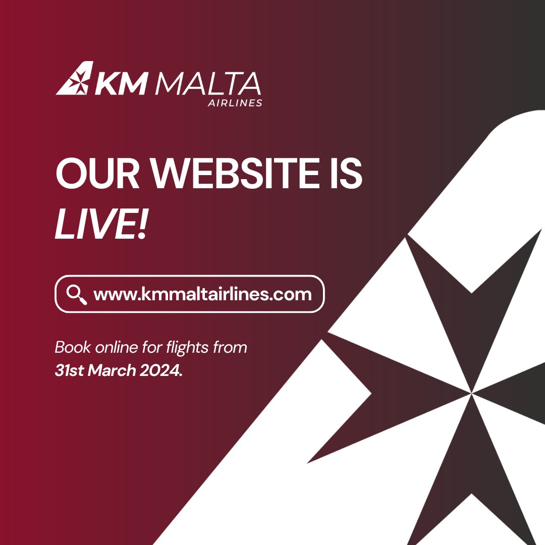 Visit kmmaltairlines.com to make your booking ✈️