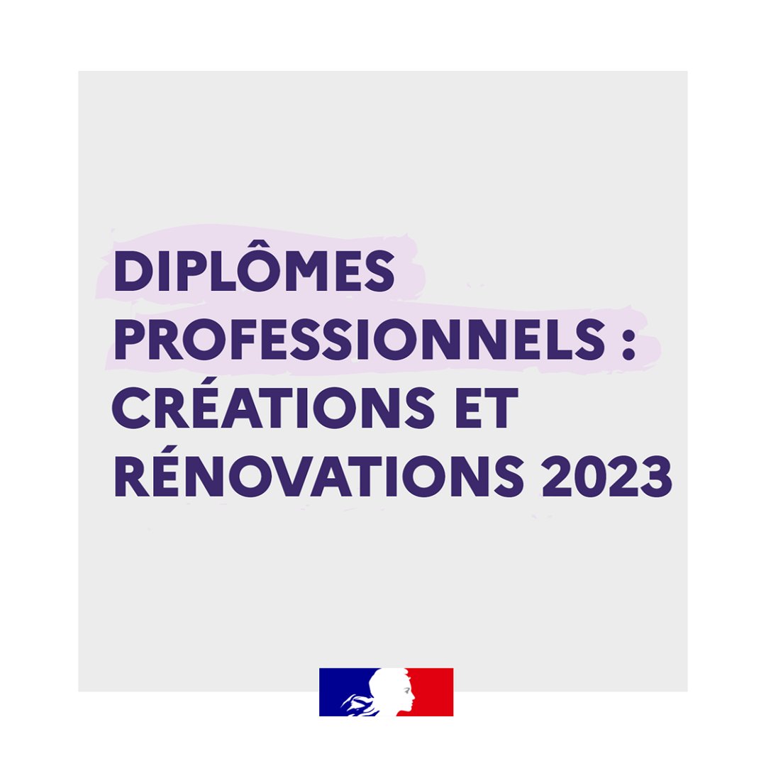 La transformation de l’offre de formation dans la #VoieProfessionnelle vise à faire évoluer la carte des formations et à mieux prendre en compte l’évolution des métiers.

Un livret regroupe la liste des diplômes créés ou rénovés à la rentrée 2023
🆕🎓 eduscol.education.fr/771/diplomes-p…