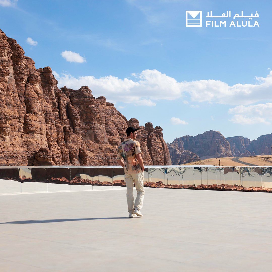 During his tour with #FilmAlUla, actor Andrew Garfield explored #AlUlaOldTown, visited the world's largest mirrored building, #Maraya, and discovered the #UNESCO World Heritage Site of #Hegra. It was a truly fascinating journey at such a unique destination!