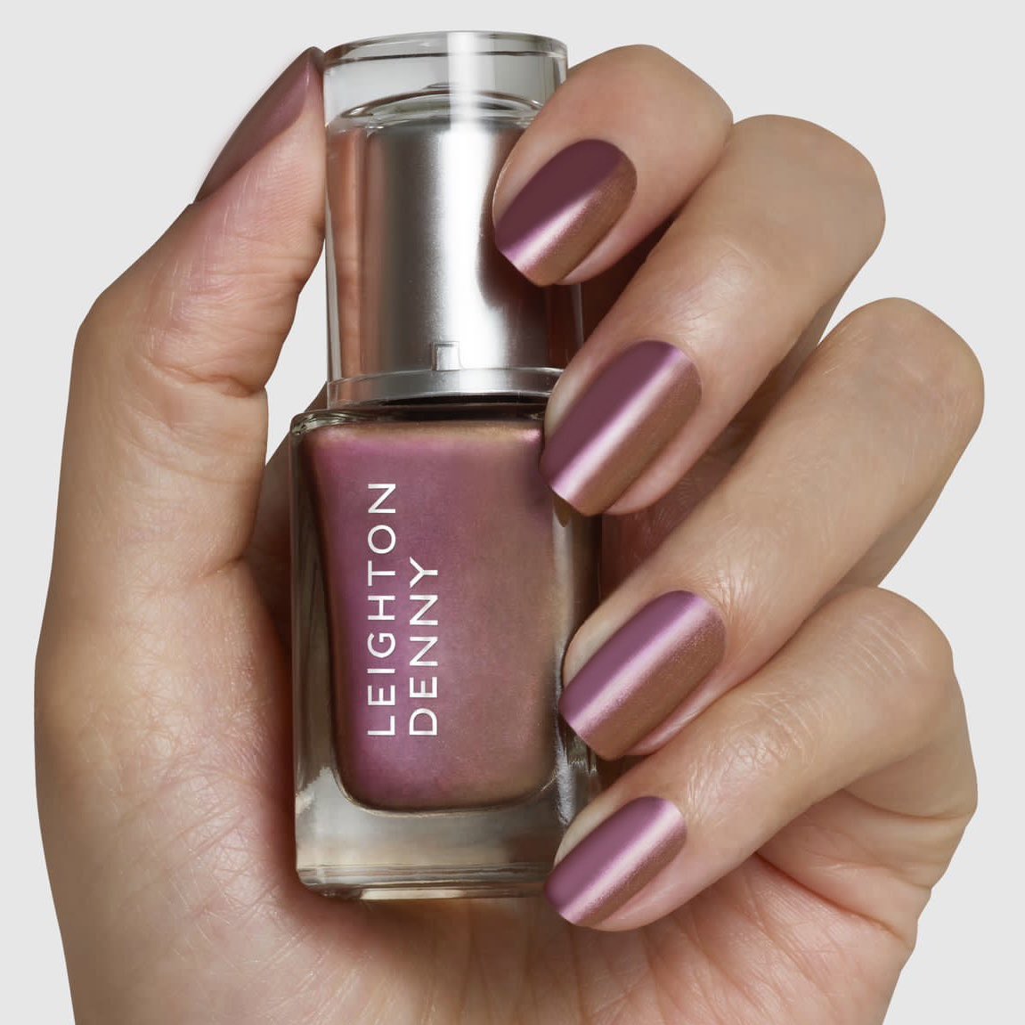 Are you on the NAUGHTY LIST? Switch up your festive shades with this stunning rose gold metallic. Shop nail colour: leightondenny.com/expert-nails/a… Free delivery with all orders £30+ and free gift £40+