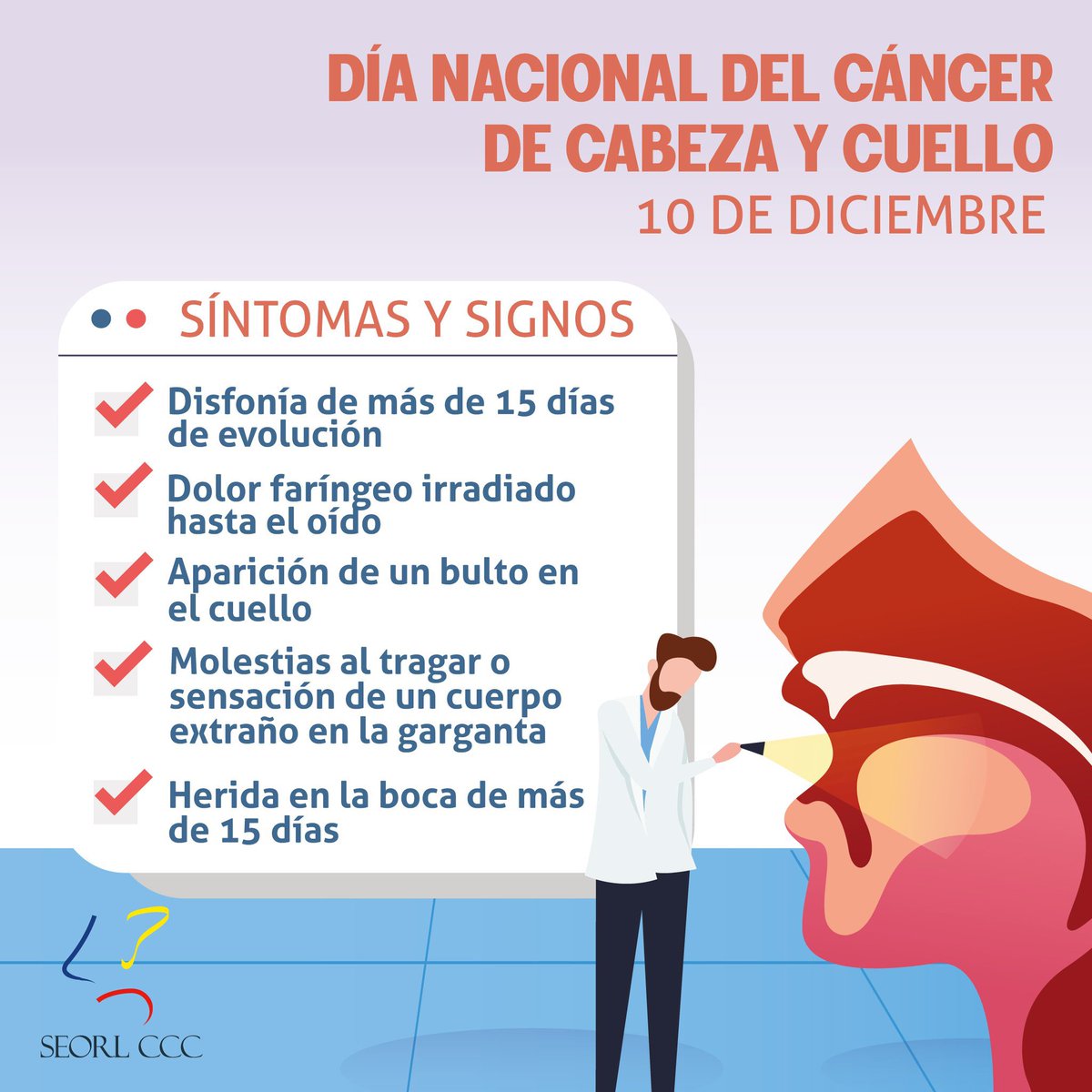 Ayer fue el dia nacional del cáncer de #cabezaycuello y queremos resaltar la importancia de evitar los factores causantes para prevenirlo: 
-Tabaco🚬
-Alcohol 🍻🥃
-Virus🦠: Papiloma Humano y EpsteinBarr
Muchos de este tipo de tumores guardan relación directa con ellos #radonc☢️