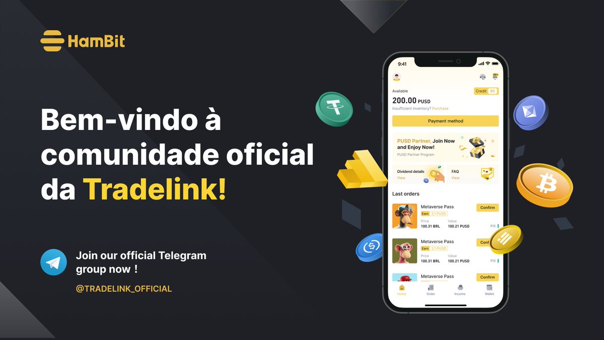 🎊O novo produto da Hambit, Tradelink, está oficialmente aberto para a comunidade!

🥳Junte-se a nós e comece a sua jornada de ganhar dinheiro!

🎯t.me/tradelink_offi…

#HamBit #Tradelink #community
