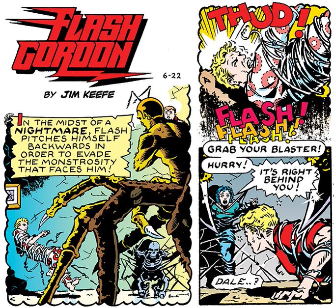 Man, Jim Keefe only had one strip a week on Flash Gordon but he knew when to serve it up RAW